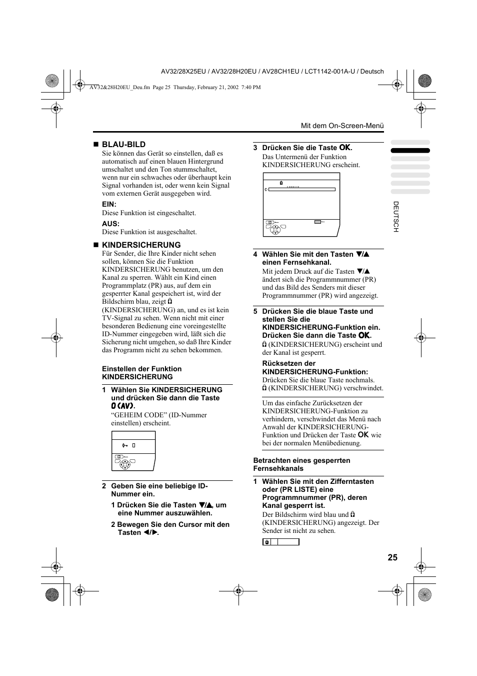 JVC AV28CH1EU User Manual | Page 73 / 327