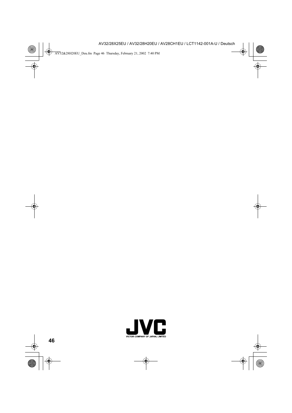 JVC AV28CH1EU User Manual | Page 94 / 327