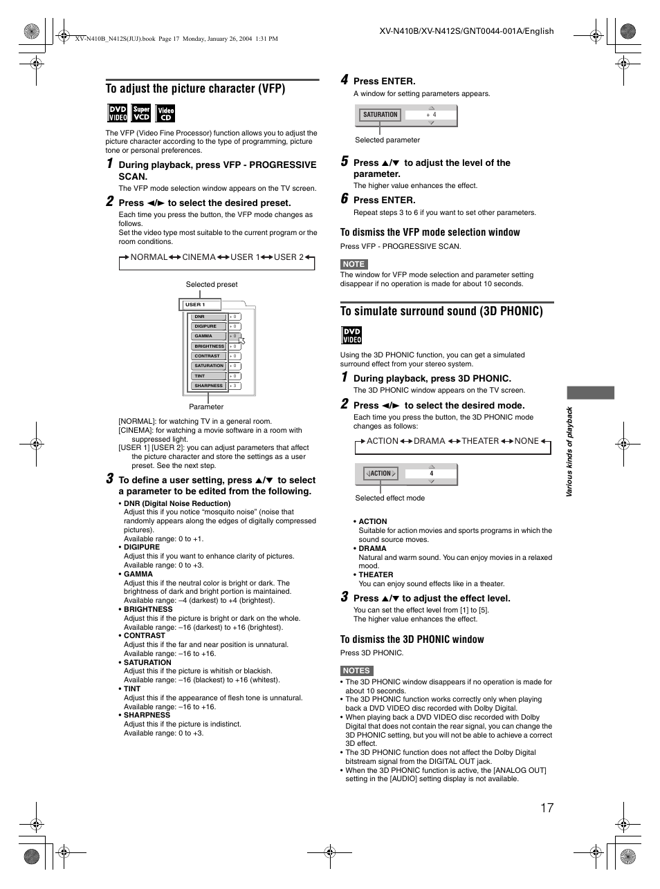 JVC XV-N410B User Manual | Page 19 / 39