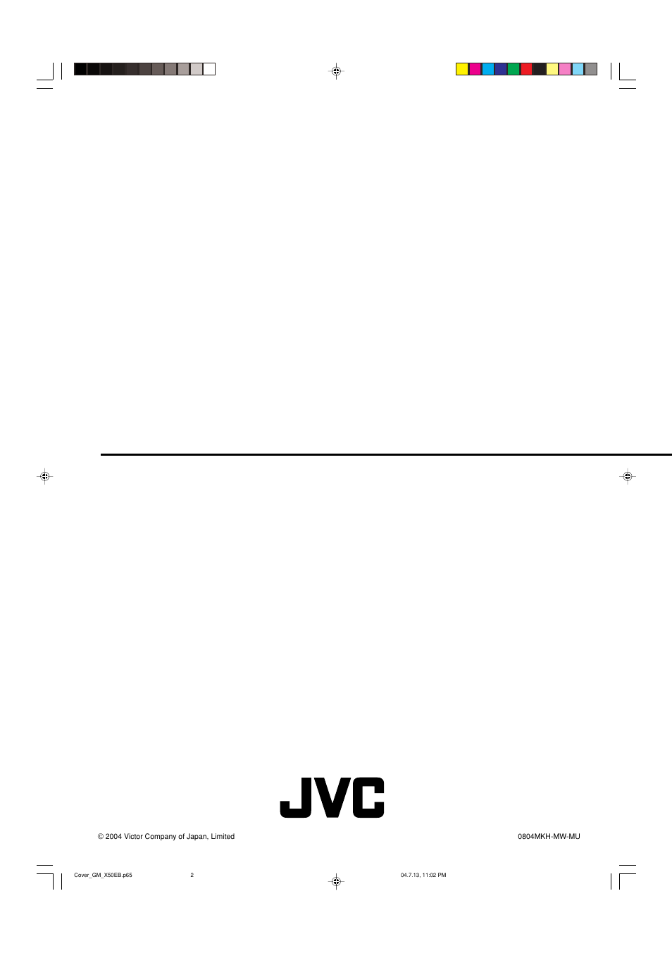 JVC GM-X50E User Manual | Page 42 / 42