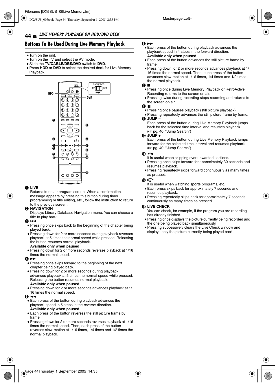 A pg. 44 | JVC DR-DX5SU User Manual | Page 44 / 88