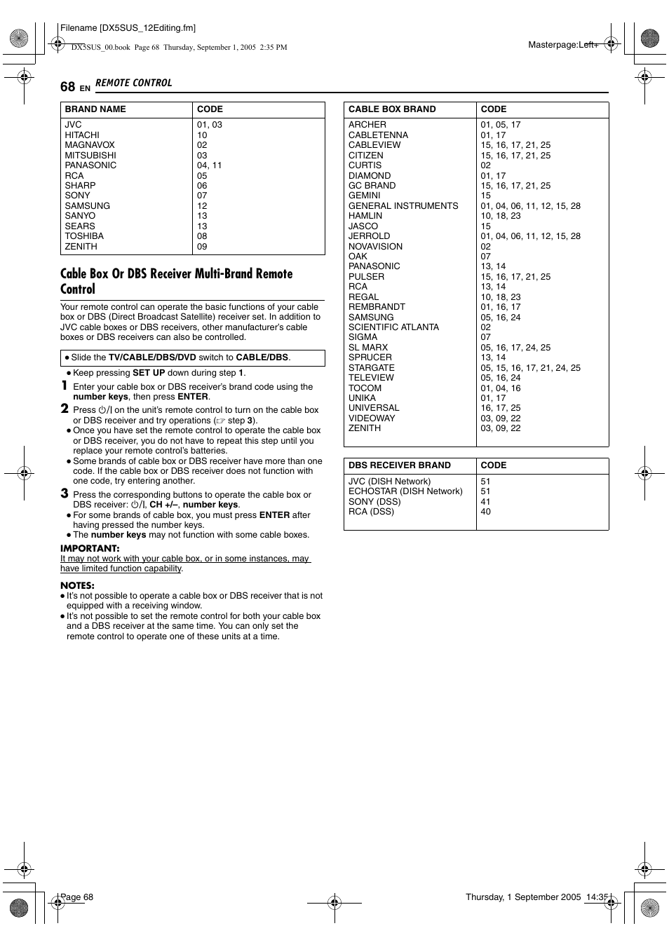 JVC DR-DX5SU User Manual | Page 68 / 88