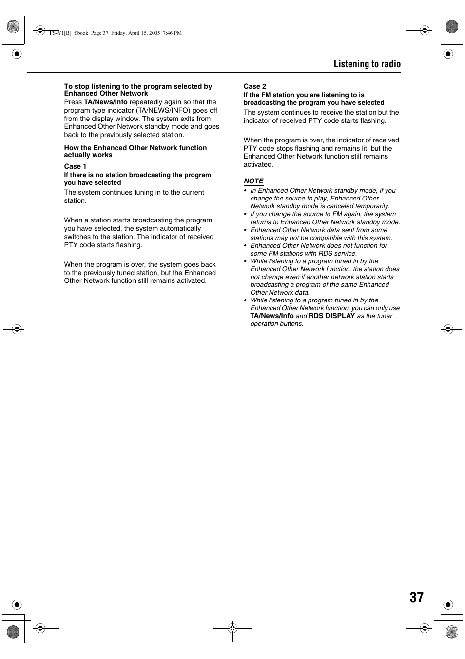 Listening to radio | JVC 0405AIMMDWJEM User Manual | Page 43 / 50