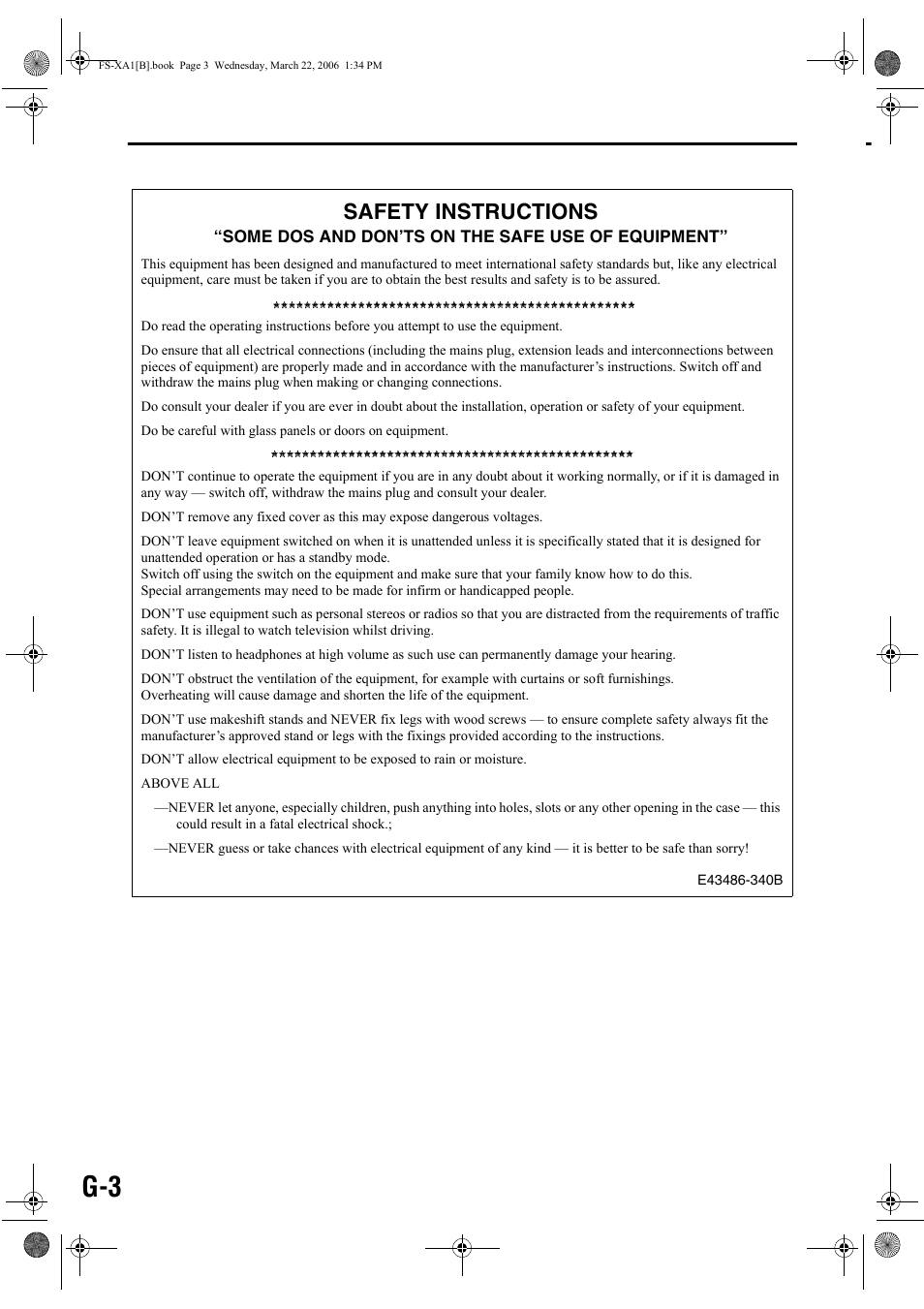 Safety instructions | JVC CA-FSXA1 User Manual | Page 4 / 48