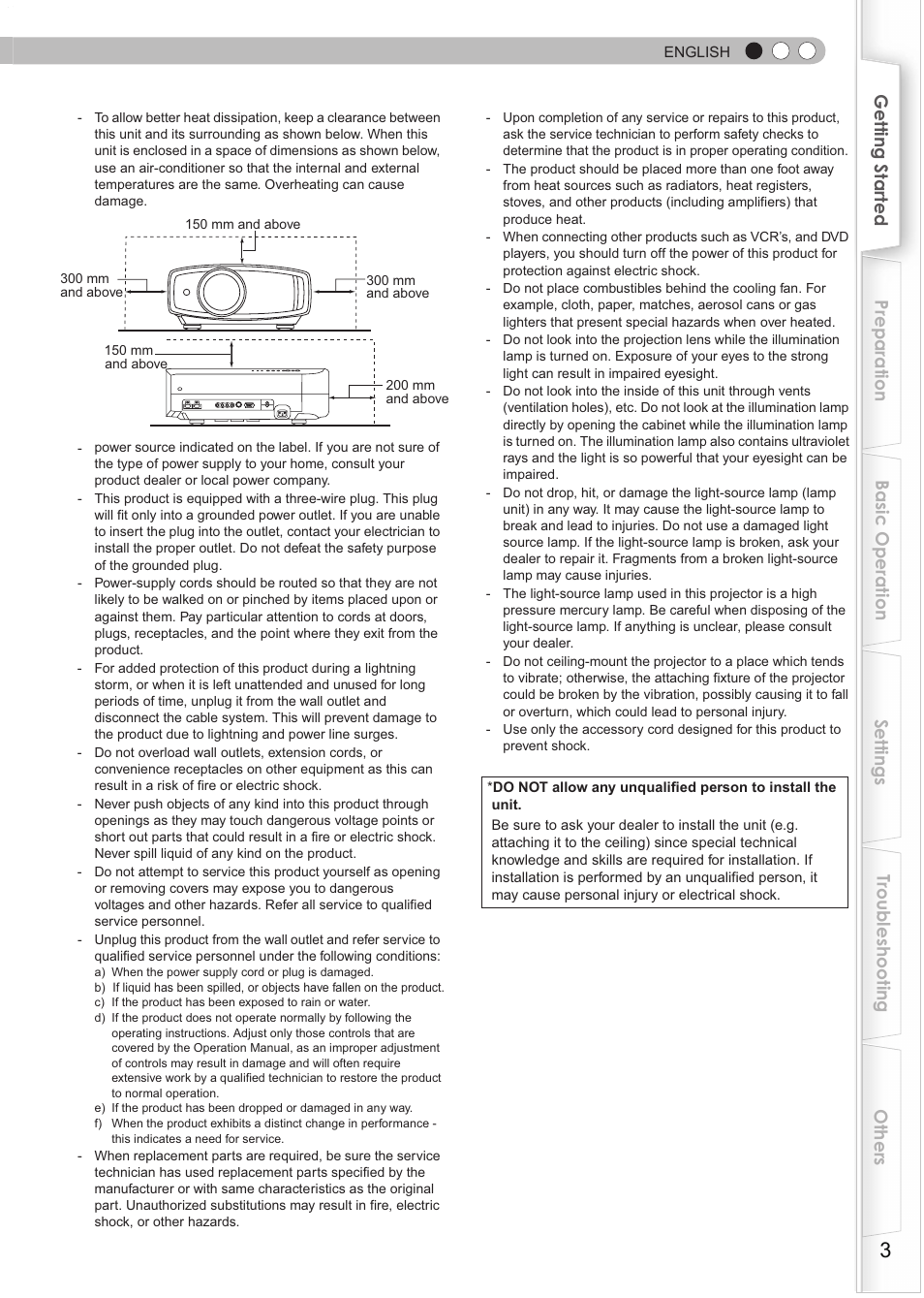 JVC DLA-HD550 User Manual | Page 3 / 174