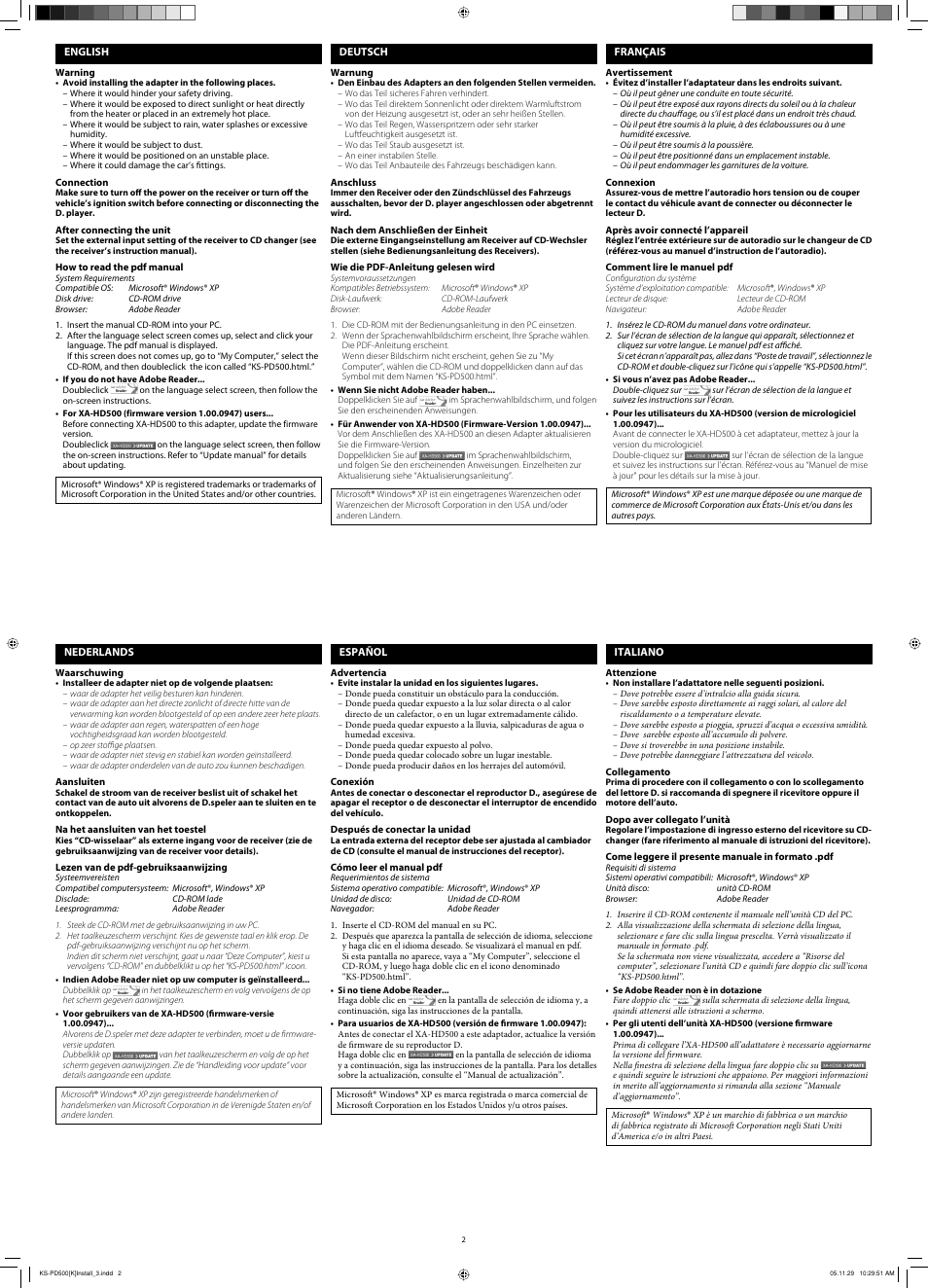 JVC KS-PD500 User Manual | Page 2 / 6