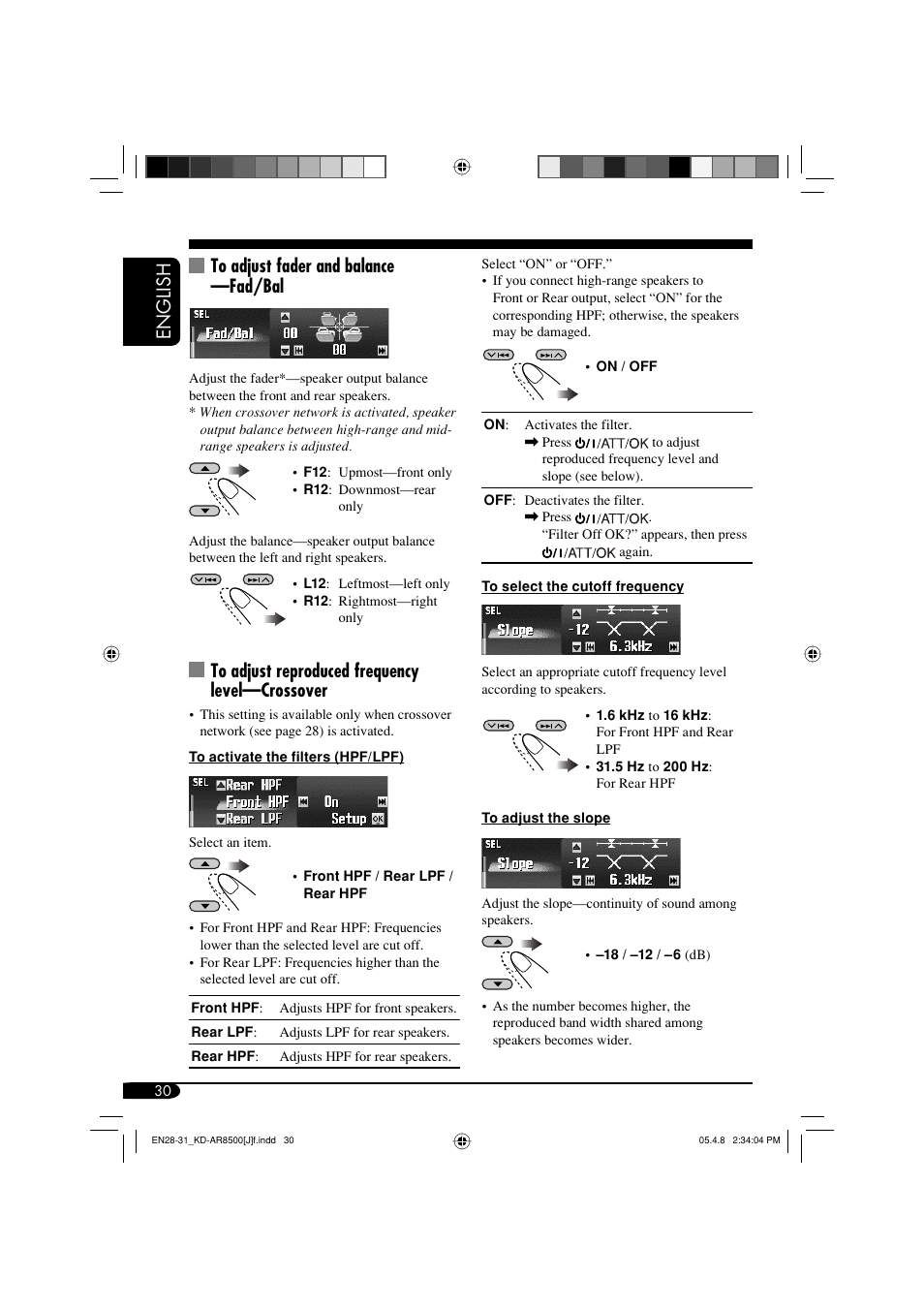 English | JVC KD-AR8500 User Manual | Page 30 / 177
