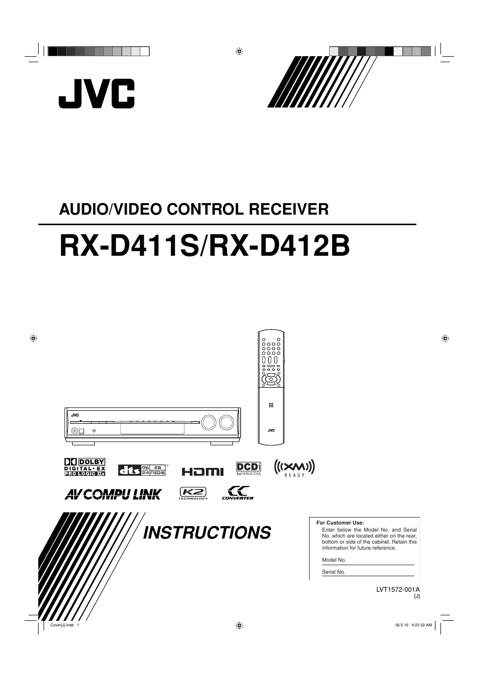 JVC RX-D411S User Manual | 60 pages