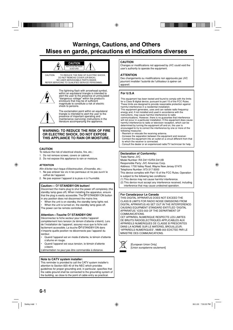 JVC RX-D411S User Manual | Page 2 / 60