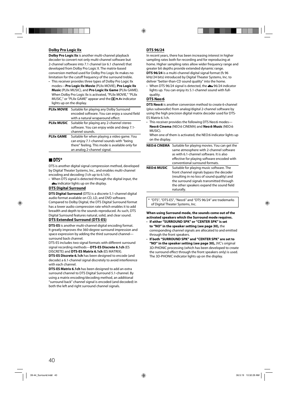 7 dts | JVC RX-D411S User Manual | Page 42 / 60