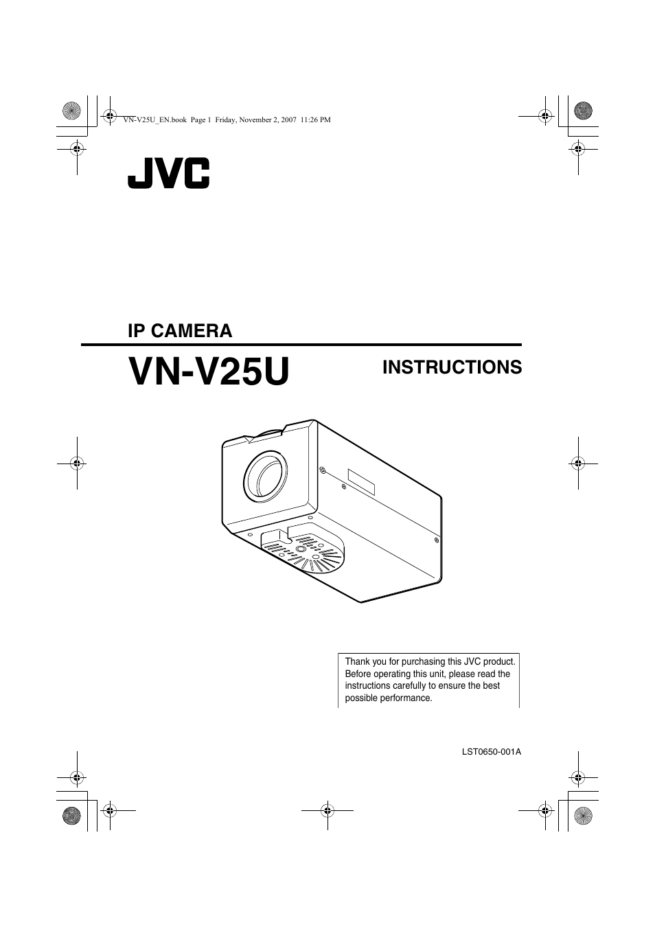 JVC VN-V25U User Manual | 92 pages