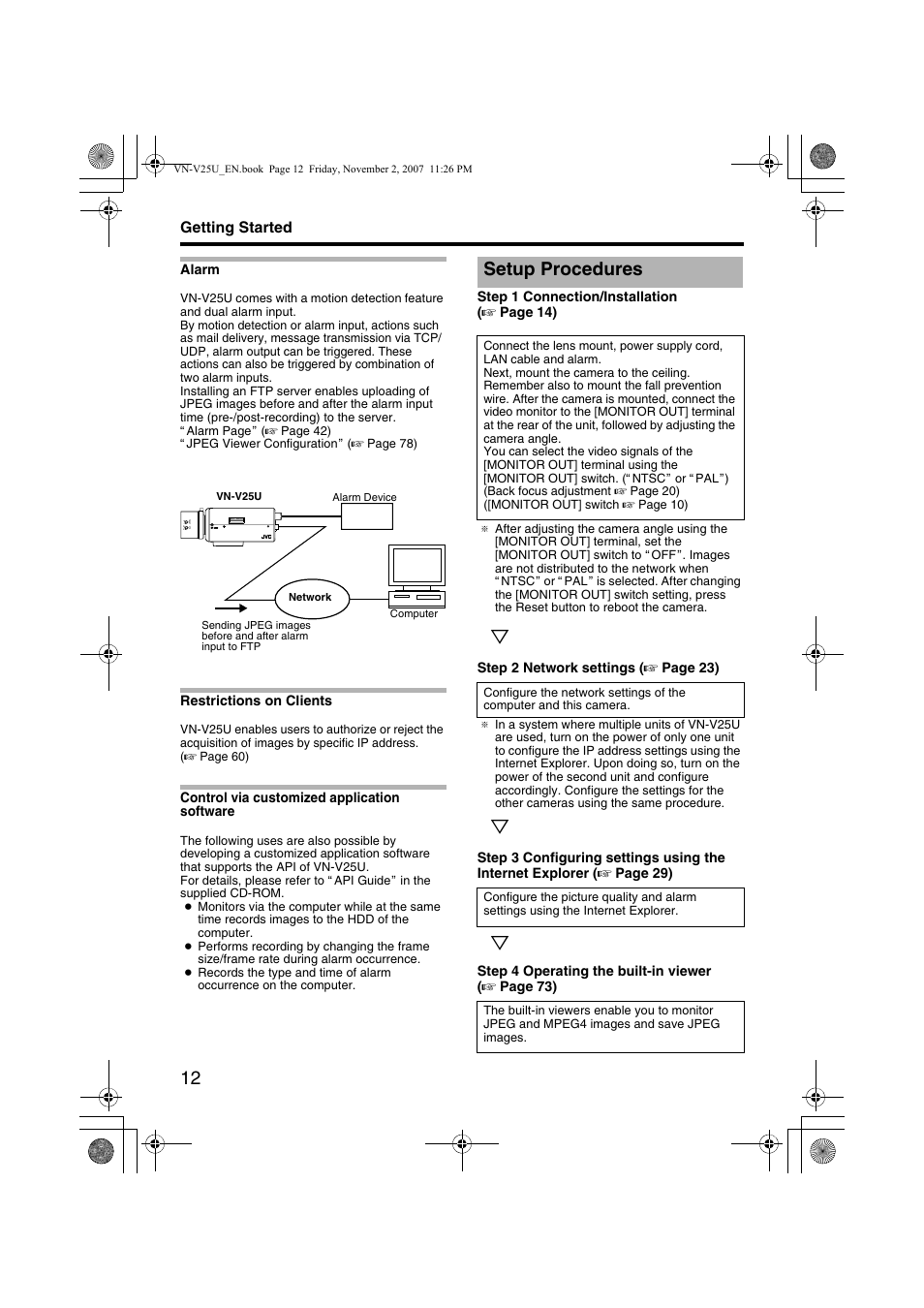 Setup procedures | JVC VN-V25U User Manual | Page 12 / 92