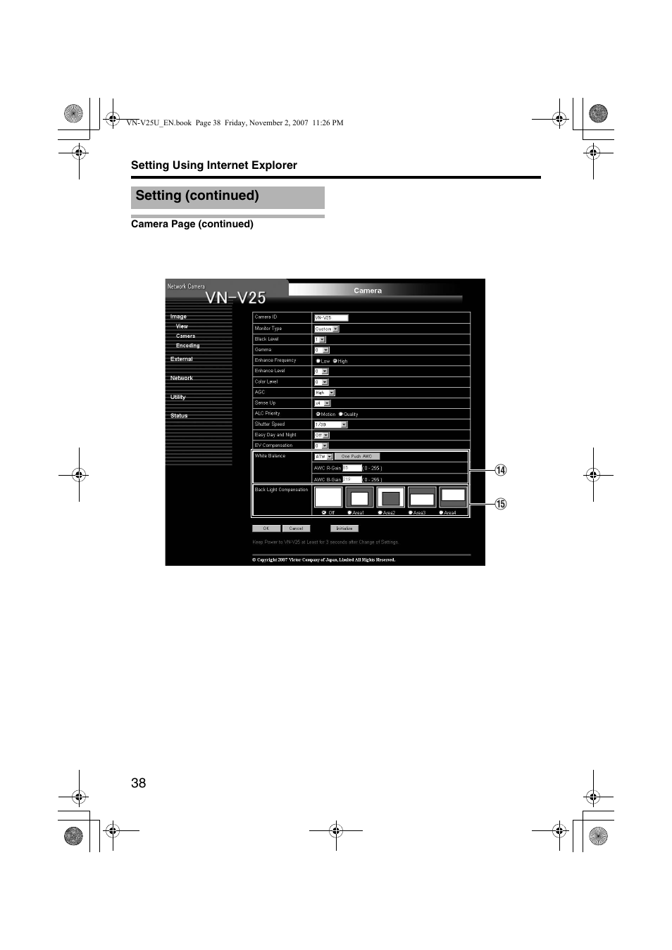 JVC VN-V25U User Manual | Page 38 / 92