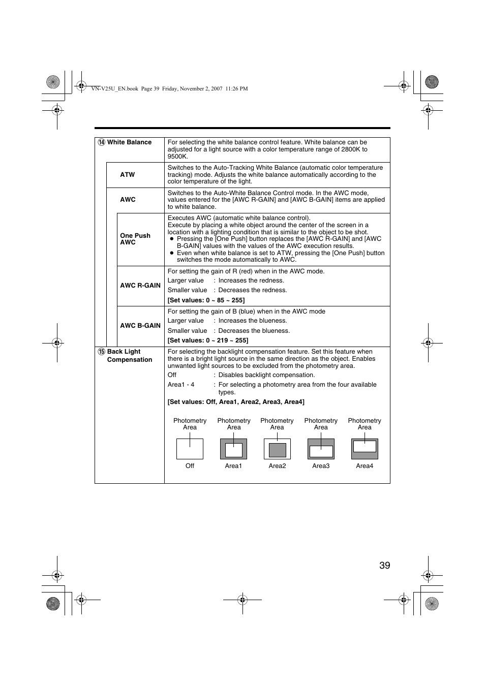 JVC VN-V25U User Manual | Page 39 / 92