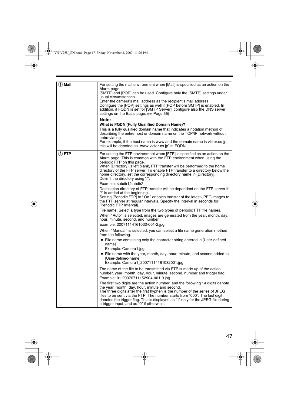 JVC VN-V25U User Manual | Page 47 / 92