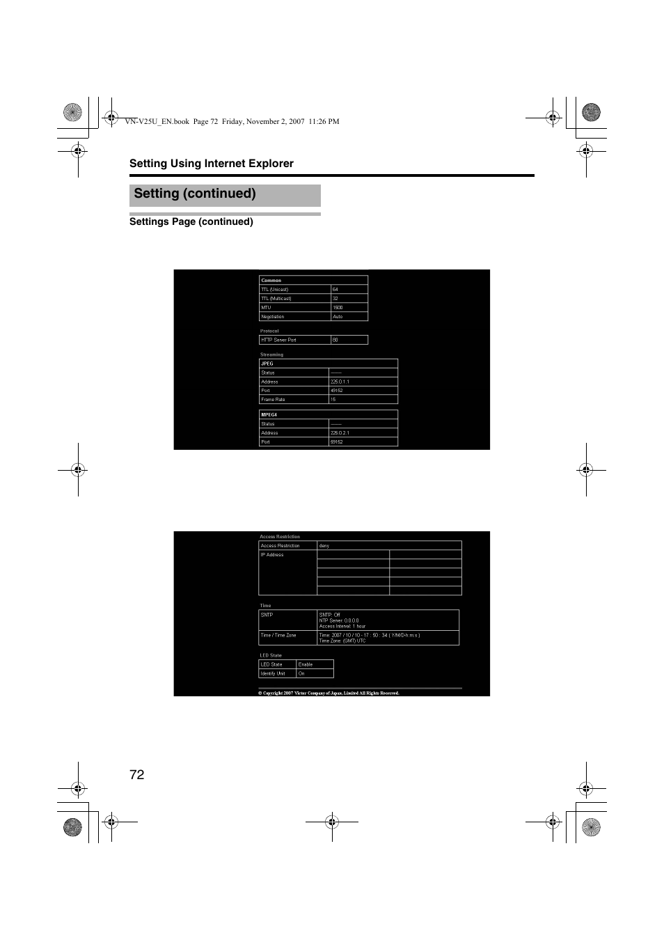 JVC VN-V25U User Manual | Page 72 / 92