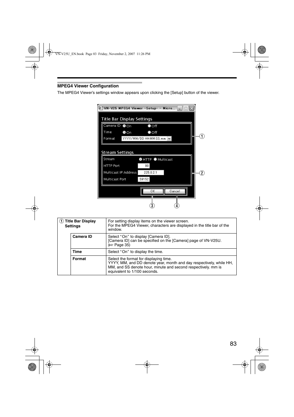 Mpeg4 viewer configuration | JVC VN-V25U User Manual | Page 83 / 92