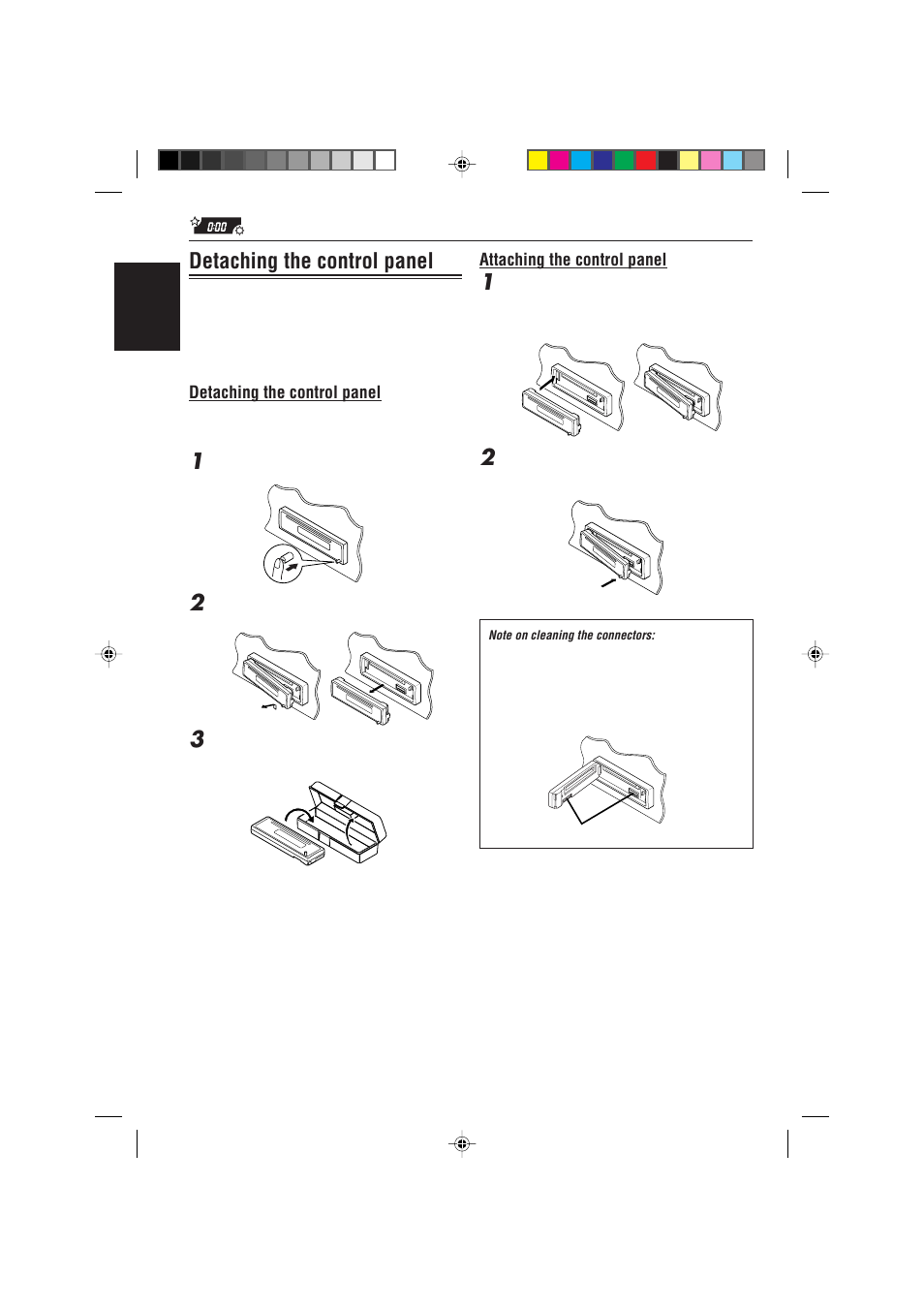 Detaching the control panel | JVC KD-S717 User Manual | Page 16 / 24