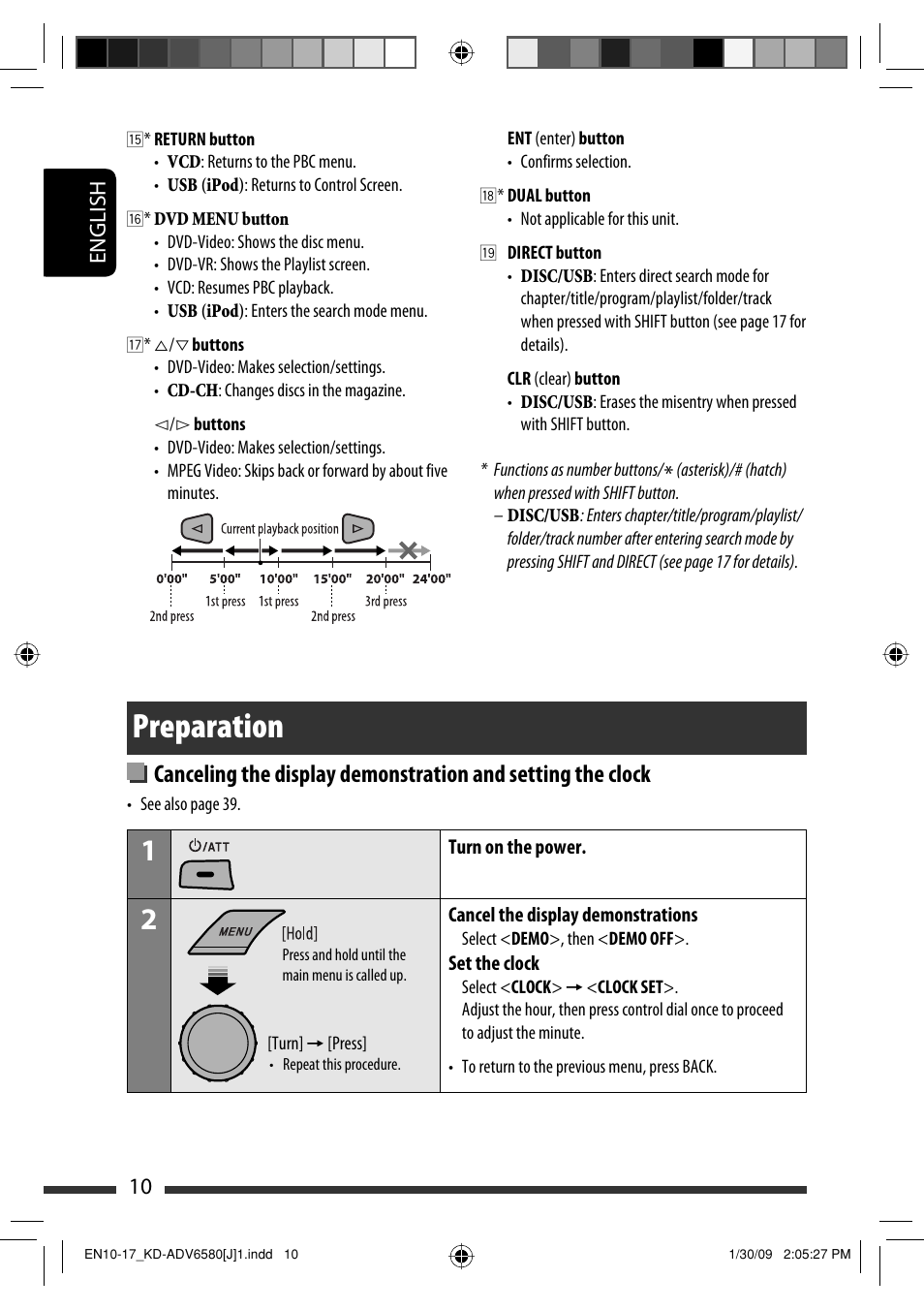Preparation, 10 english | JVC KD-ADV6580 User Manual | Page 10 / 181