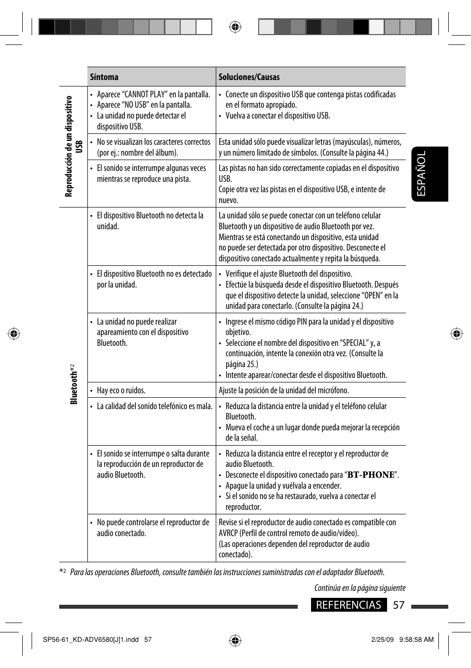 57 referencias español | JVC KD-ADV6580 User Manual | Page 117 / 181