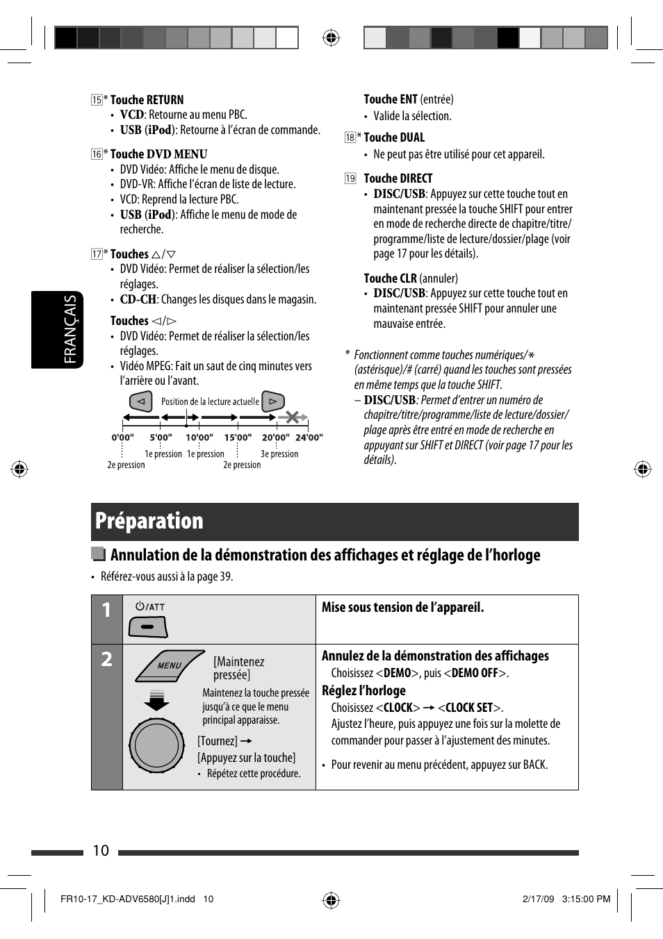Préparation, 10 français | JVC KD-ADV6580 User Manual | Page 130 / 181