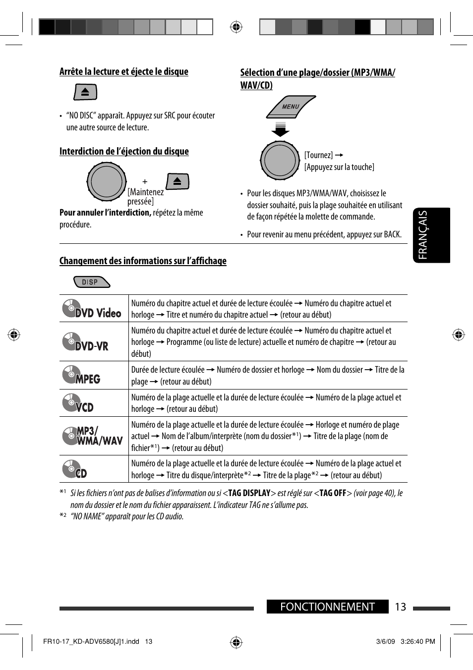 13 fonctionnement français | JVC KD-ADV6580 User Manual | Page 133 / 181