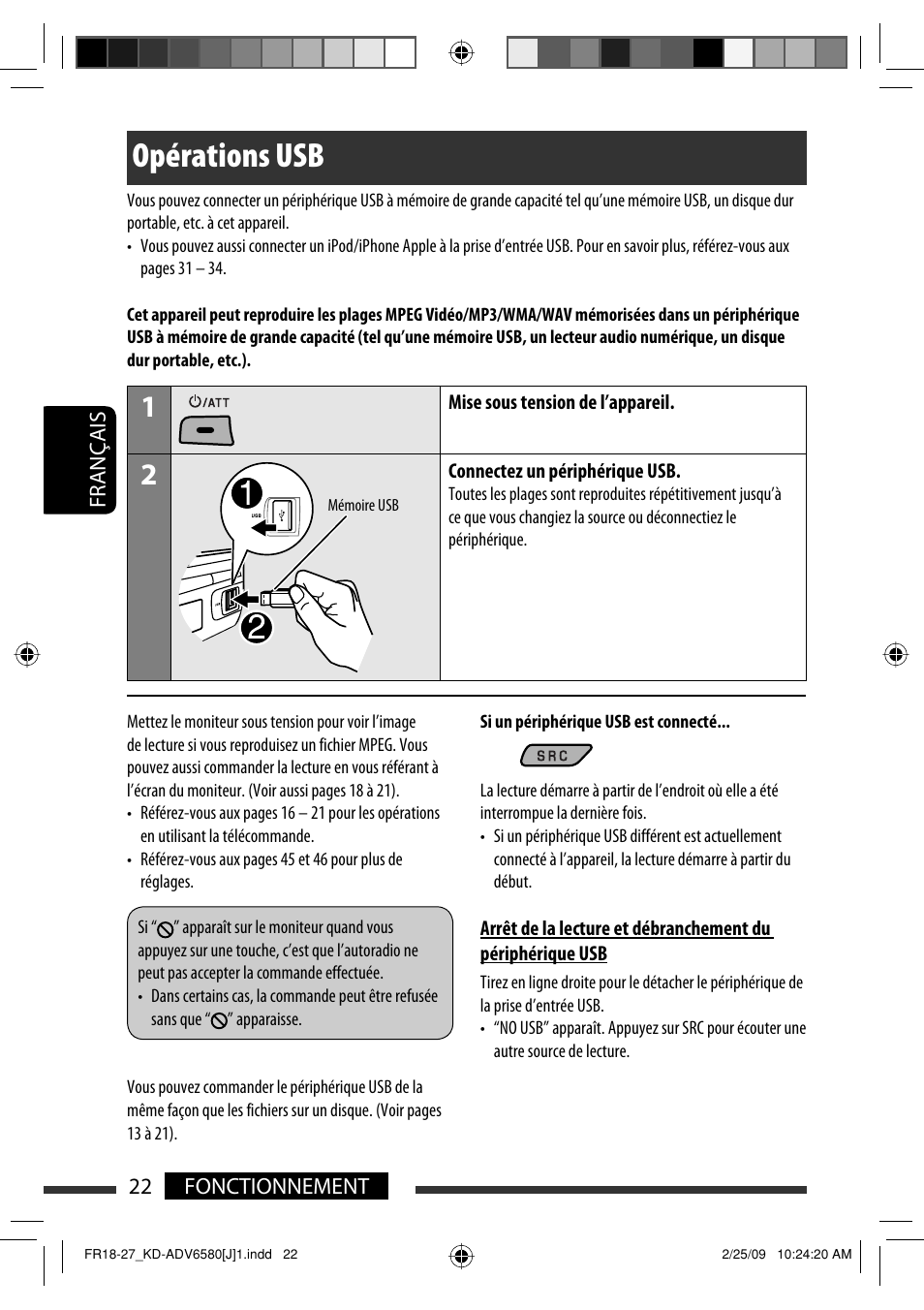 Opérations usb | JVC KD-ADV6580 User Manual | Page 142 / 181