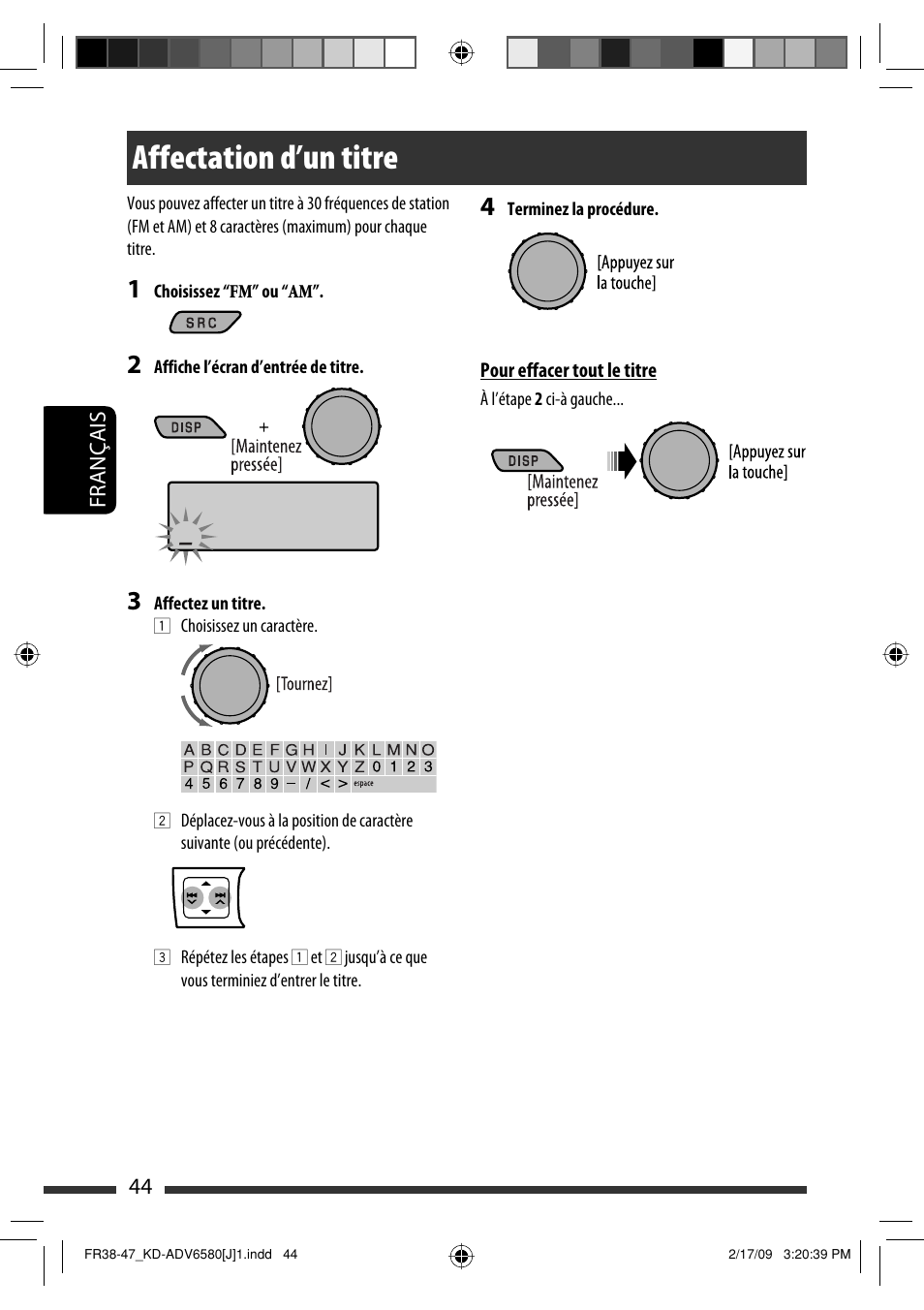 Affectation d’un titre | JVC KD-ADV6580 User Manual | Page 164 / 181
