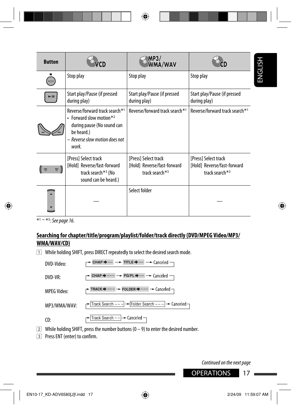 17 operations english | JVC KD-ADV6580 User Manual | Page 17 / 181