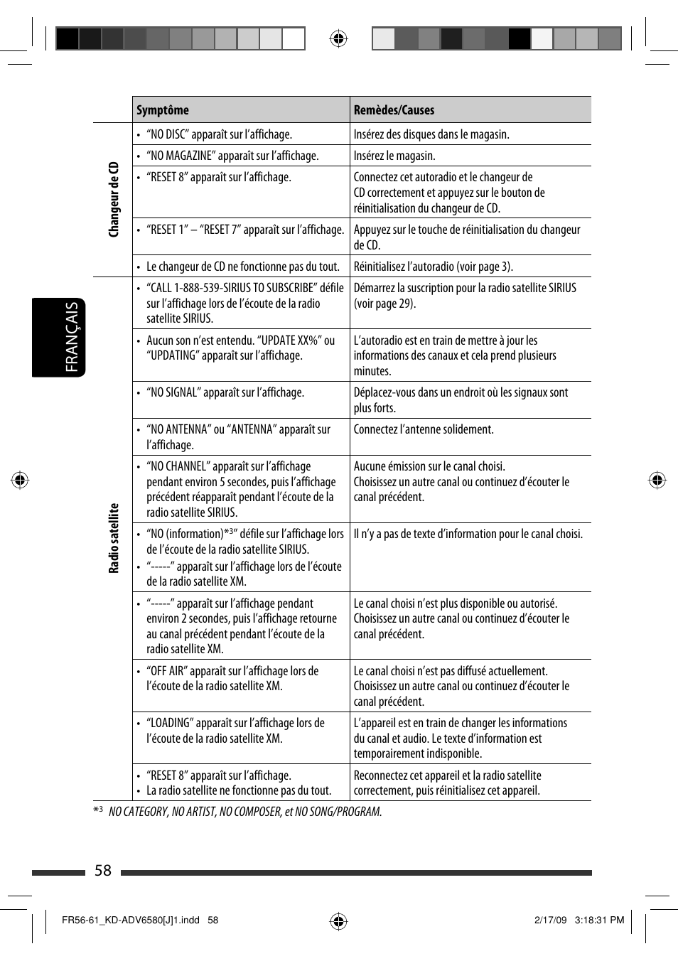 58 français | JVC KD-ADV6580 User Manual | Page 178 / 181
