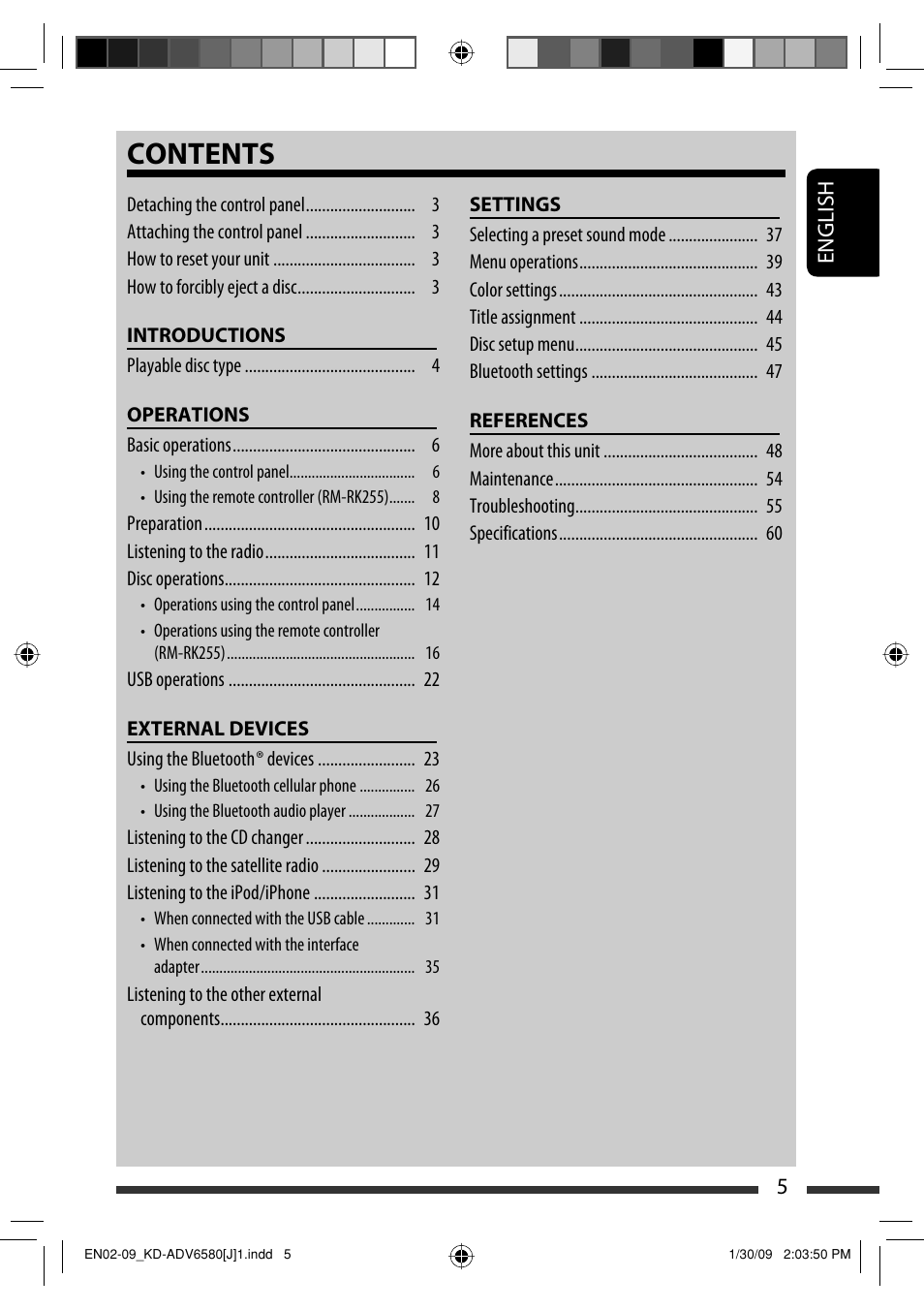 JVC KD-ADV6580 User Manual | Page 5 / 181