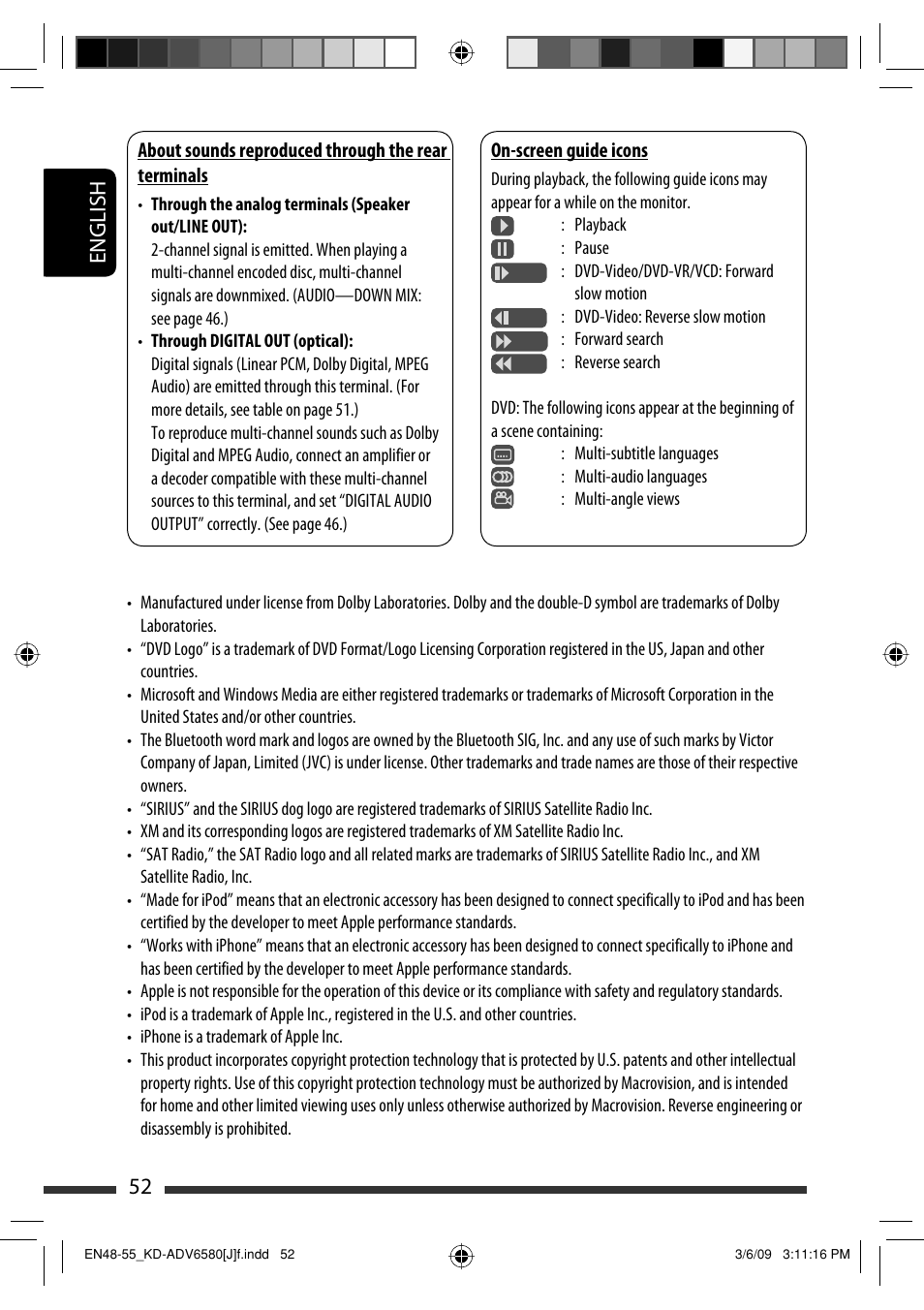 52 english | JVC KD-ADV6580 User Manual | Page 52 / 181