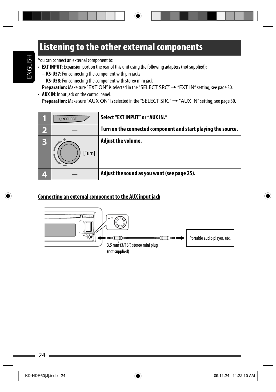 Listening to the other external components | JVC LVT2095-001A User Manual | Page 24 / 136