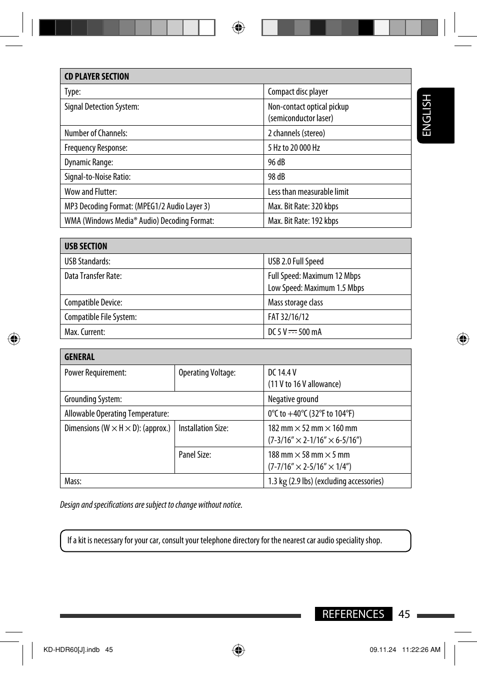 English 45 references | JVC LVT2095-001A User Manual | Page 45 / 136