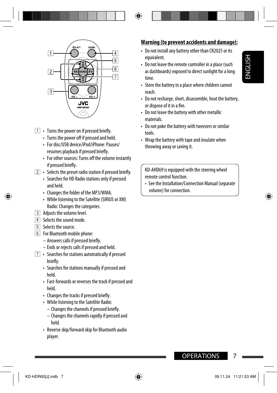 English 7 operations | JVC LVT2095-001A User Manual | Page 7 / 136