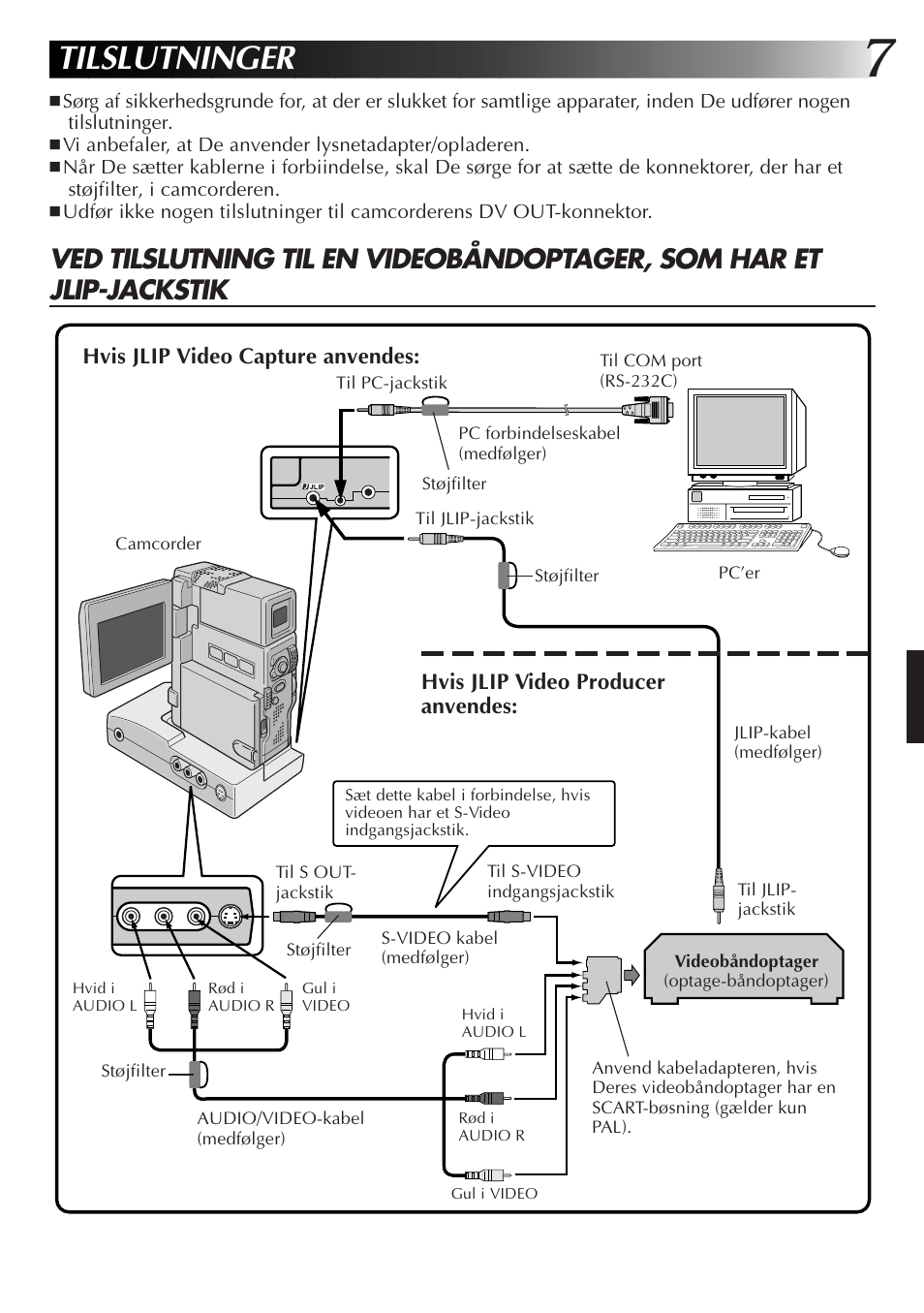 Tilslutninger | JVC MultiMediaNavigator User Manual | Page 127 / 222