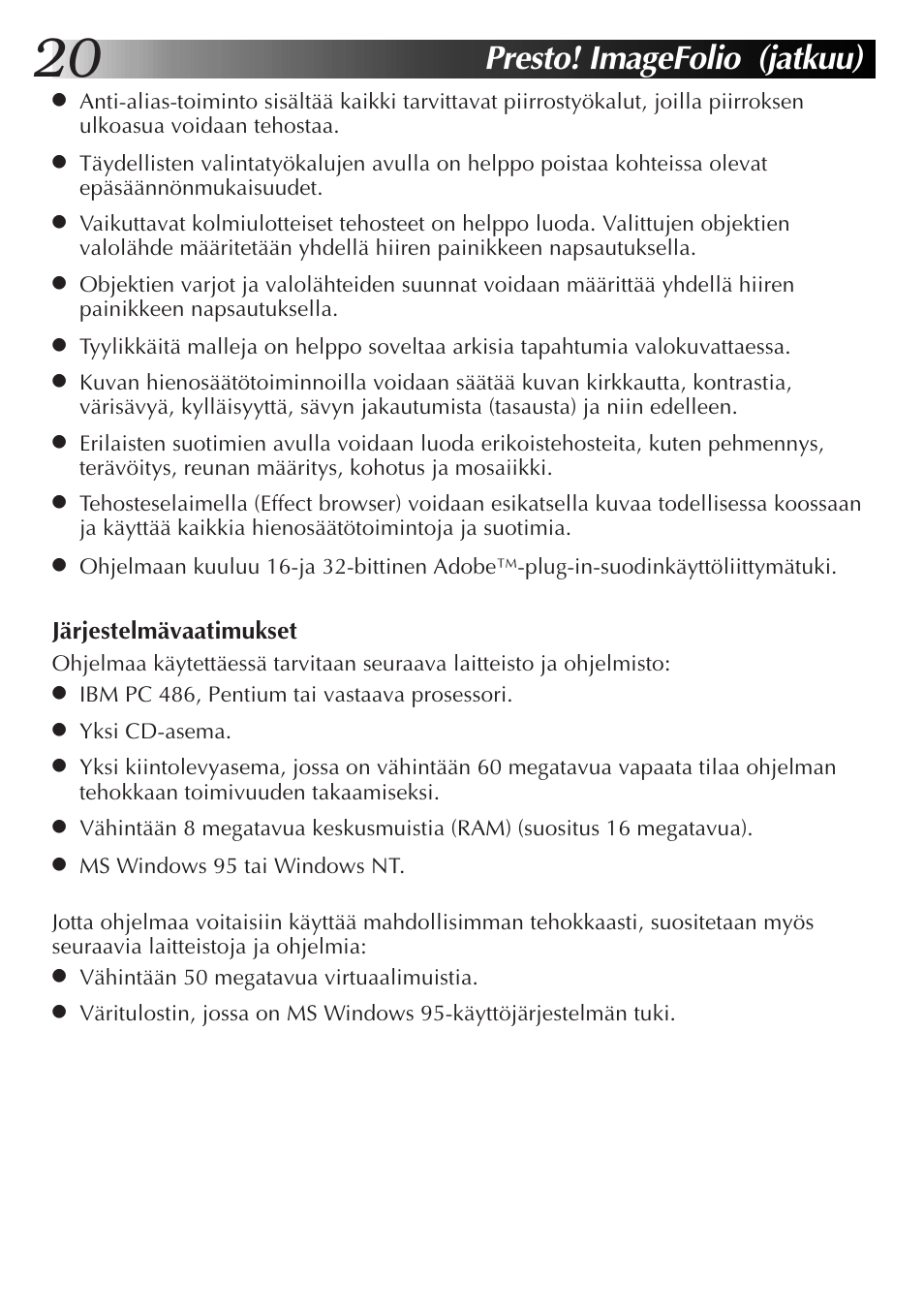 Presto! imagefolio (jatkuu) | JVC MultiMediaNavigator User Manual | Page 160 / 222