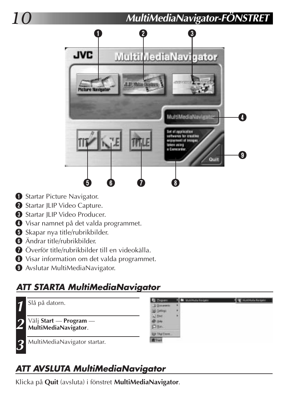 Multimedianavigator-fönstret | JVC MultiMediaNavigator User Manual | Page 170 / 222