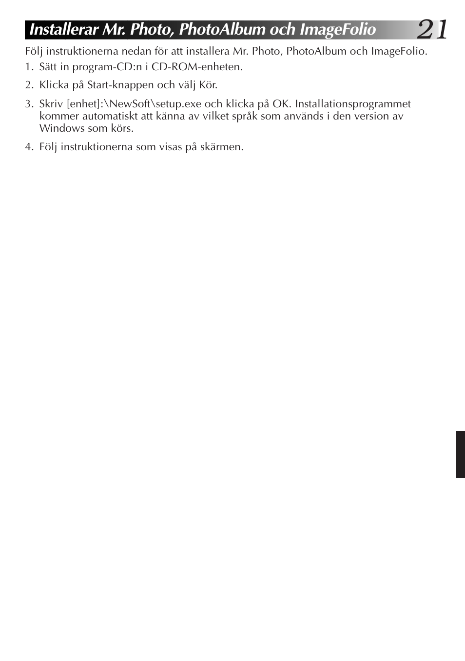 Installerar mr. photo, photoalbum och imagefolio | JVC MultiMediaNavigator User Manual | Page 181 / 222