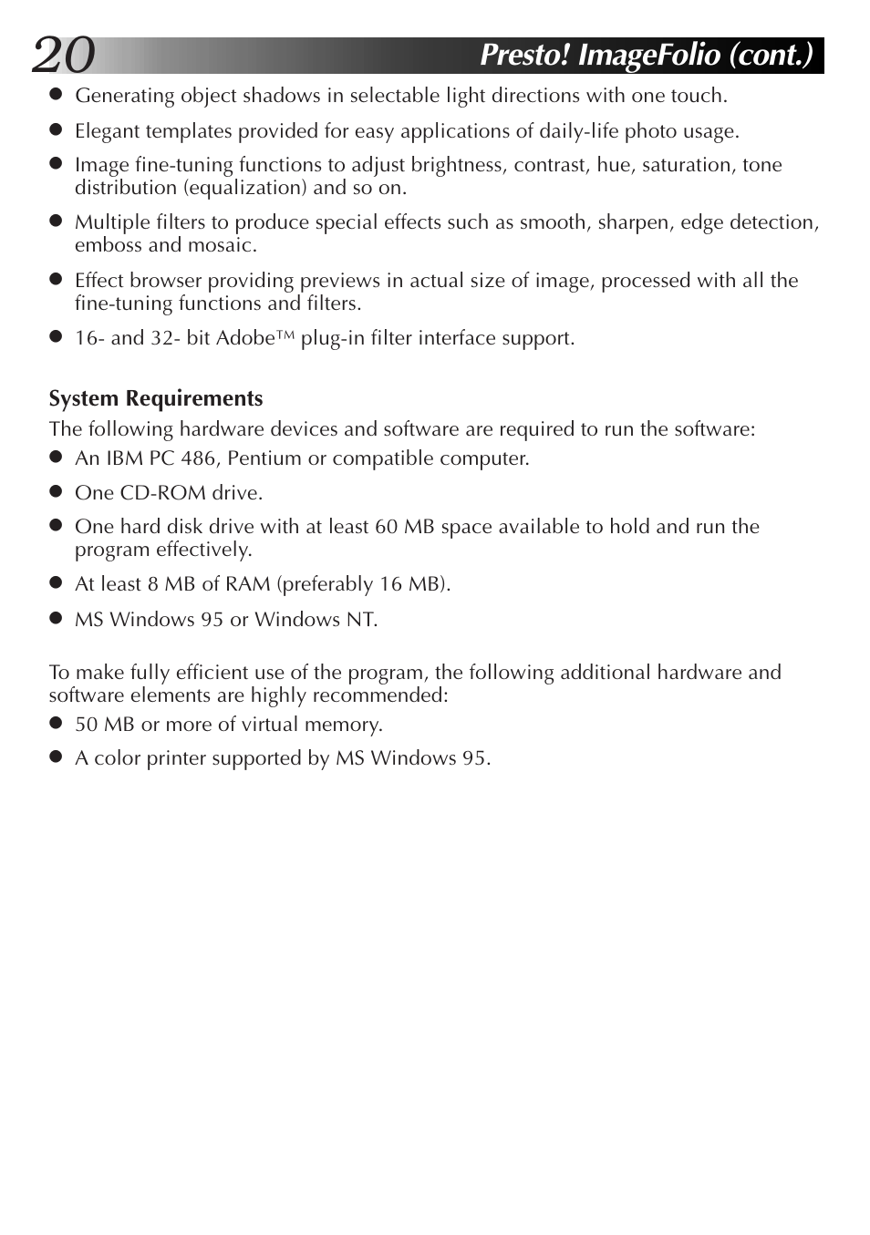 Presto! imagefolio (cont.) | JVC MultiMediaNavigator User Manual | Page 20 / 222