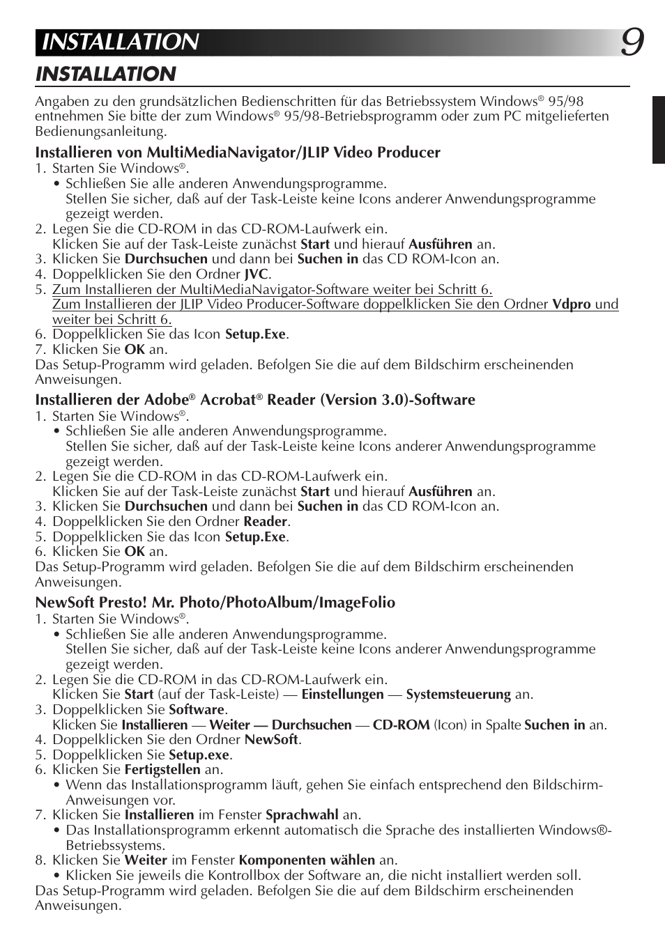 Installation | JVC MultiMediaNavigator User Manual | Page 29 / 222