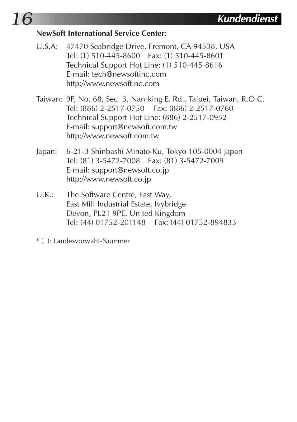 Kundendienst | JVC MultiMediaNavigator User Manual | Page 36 / 222