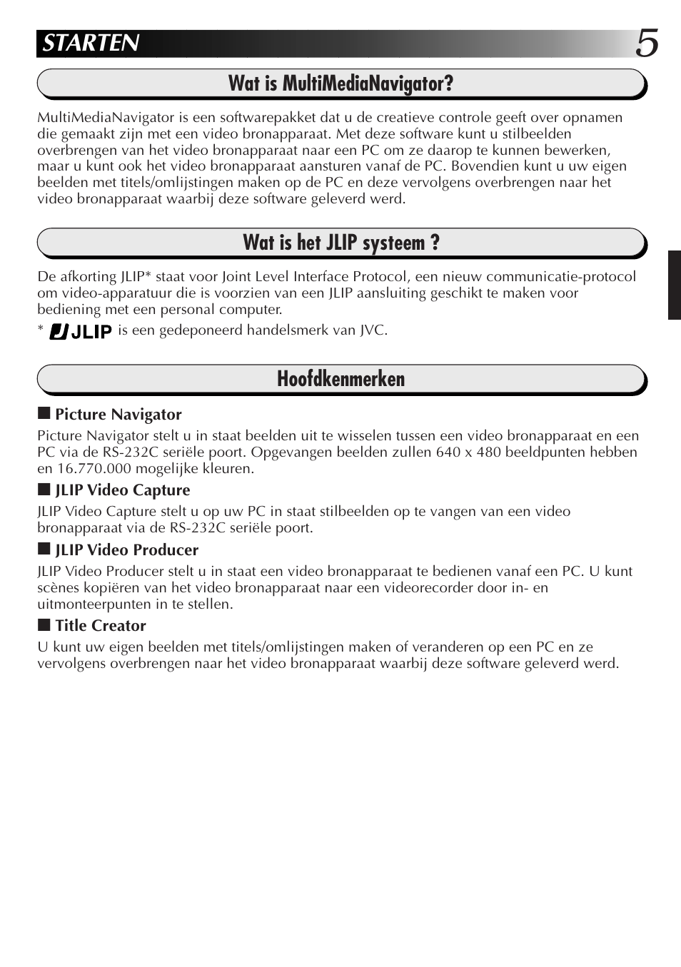 Starten | JVC MultiMediaNavigator User Manual | Page 65 / 222