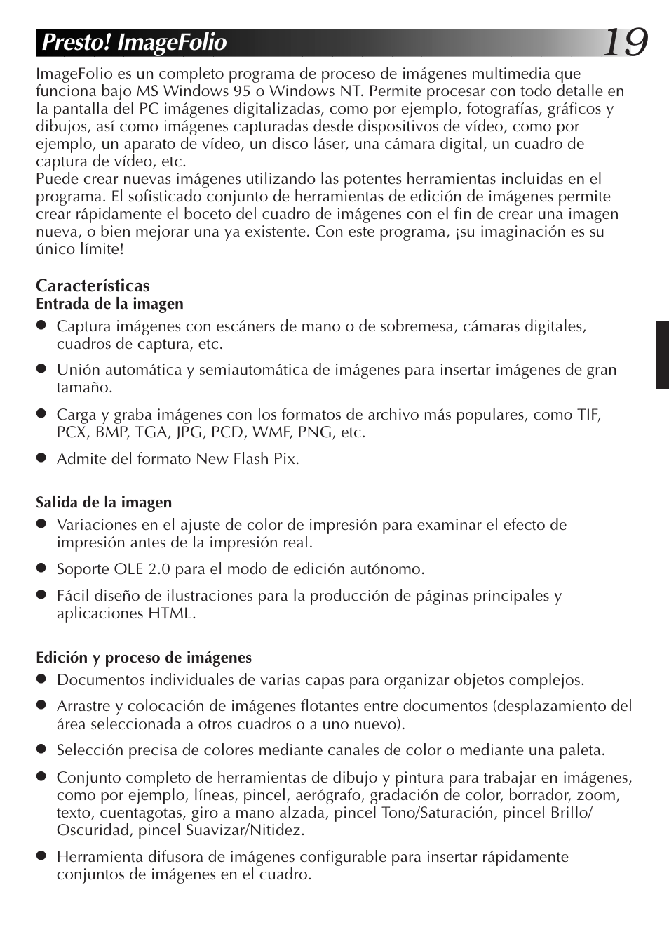 Presto! imagefolio | JVC MultiMediaNavigator User Manual | Page 99 / 222
