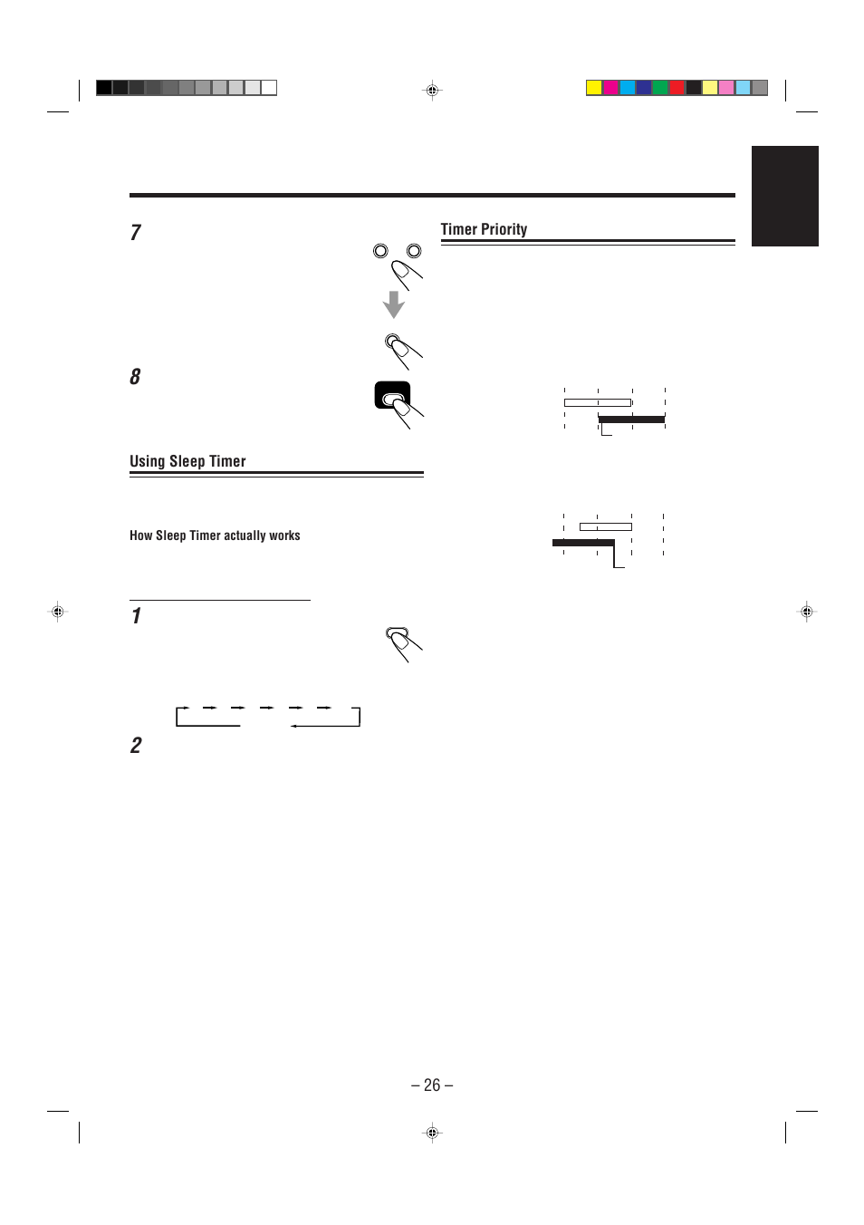 Timer priority, Using sleep timer | JVC CA-MXJ206 User Manual | Page 29 / 32