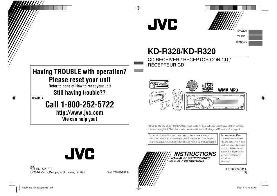 JVC GET0669-001A User Manual | 43 pages