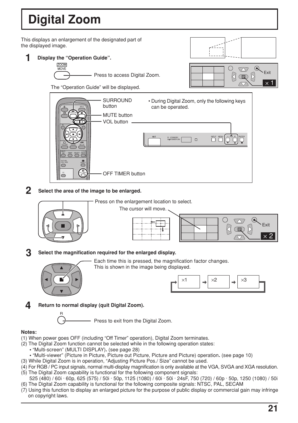 Digital zoom | JVC GD-V422PCE User Manual | Page 21 / 36