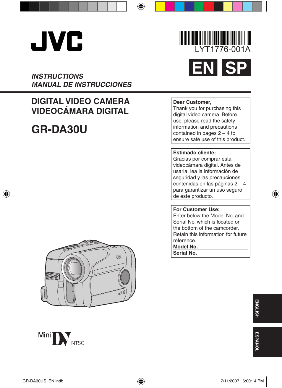 JVC GR-DA30U User Manual | 39 pages