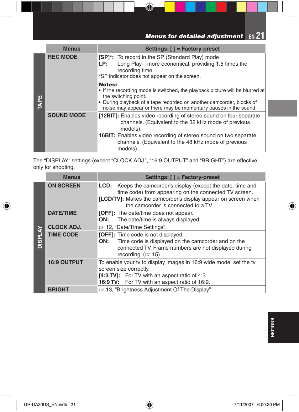 JVC GR-DA30U User Manual | Page 21 / 39