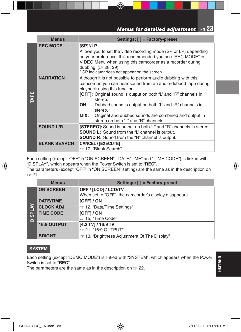 JVC GR-DA30U User Manual | Page 23 / 39